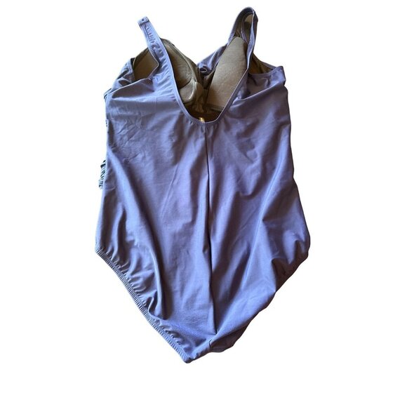 Lands End Blue One piece Swimsuit Criss Cross Tank Size 18L - Picture 3 of 6